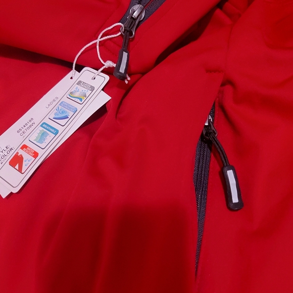 Core 365 Womens Classic Red Carbon 850 Knit Shell Vest Audio Port Stretchable - Picture 4 of 5